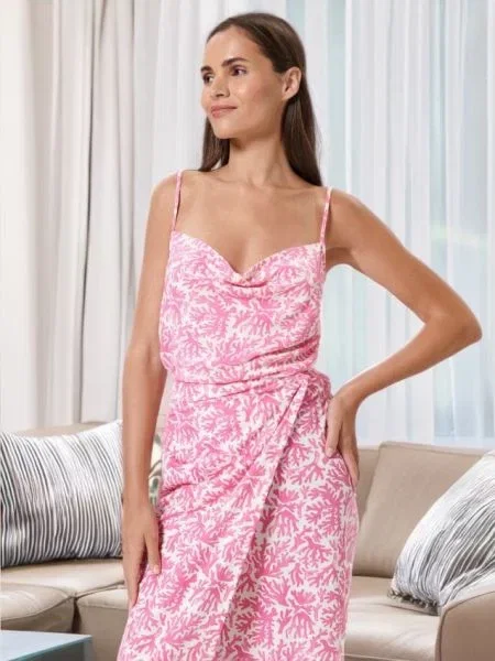 Спідниця міді з візерунком світло-ліловий