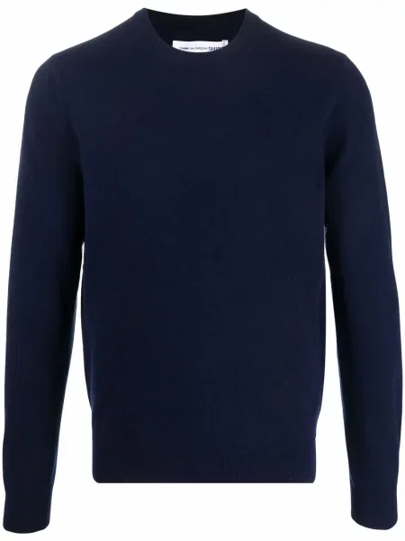 Pulover Comme Des Garçons Shirt tricotate albastru