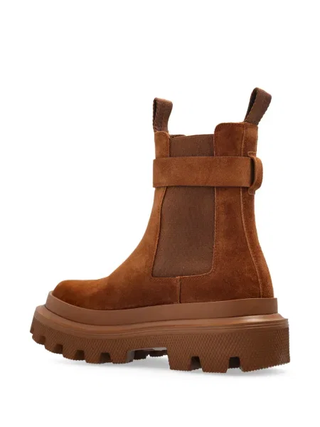 Botine chelsea Dolce & Gabbana din piele de căprioară maro