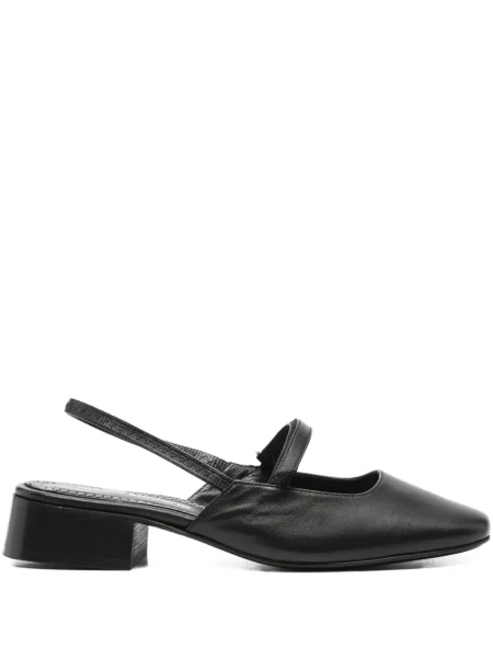 Papuci tip mules Nicole Saldaña slingback negru