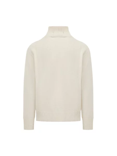 Dzianinowy sweter z golfem Amaránto do golfa beżowy