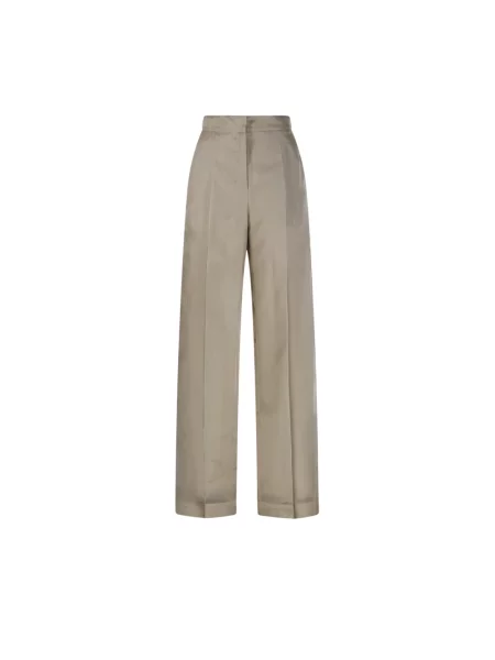 Spodnie Max Mara z organzy beżowe
