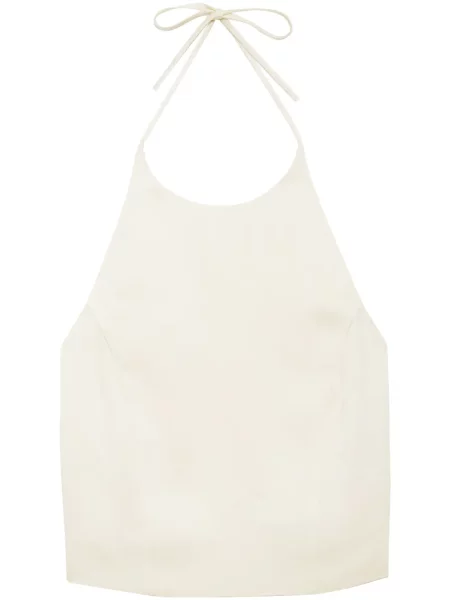 Top Anine Bing de mătase cu gât halter