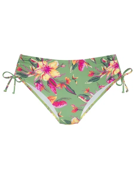 LASCANA Bikini hlačke / svetlo zelena / oranžna / roza rumena