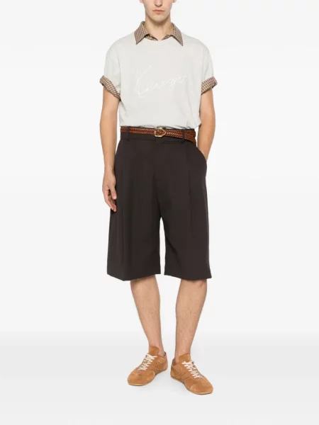 Tricou Kenzo cu broderie gri
