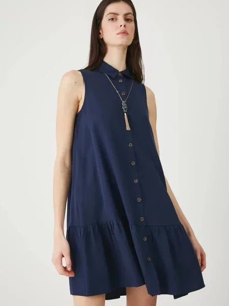 Medicine sukienka granatowy mini oversize