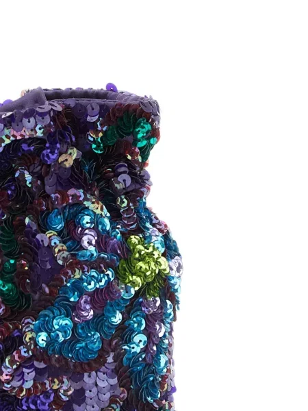 Geantă P.a.r.o.s.h. cu broderie cu model floral violet