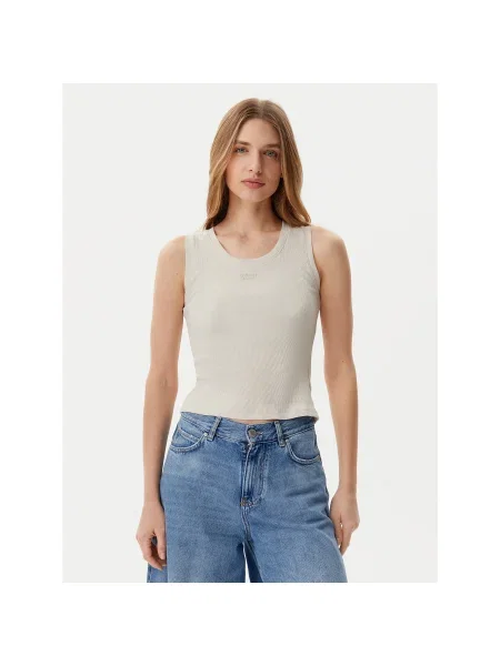 Tommy Jeans Felső Slim Fit bézs