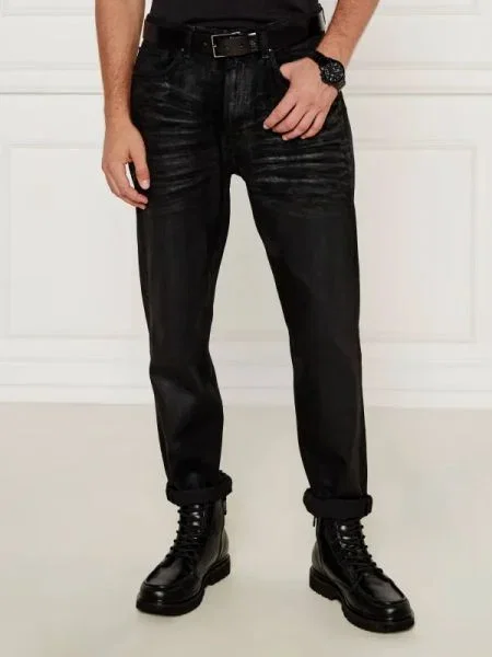 GUESS Blugi JAMES | Relaxed fit negru