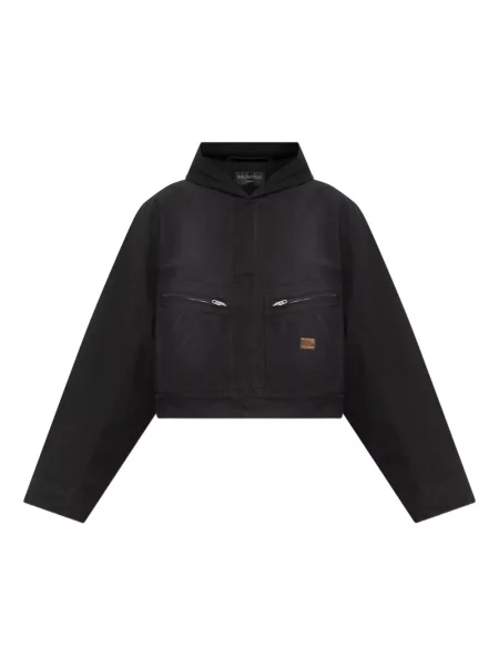 Geacă Balenciaga cu glugă negru
