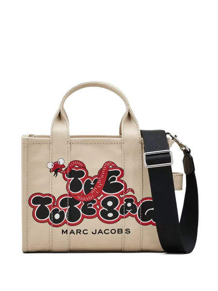 Geantă shopper Marc Jacobs cu imagine cu model piele de șarpe