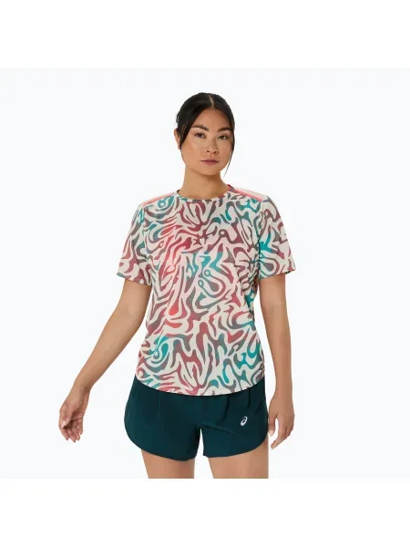 Tricou de alergare pentru femei ASICS Road All Over Print Top birch