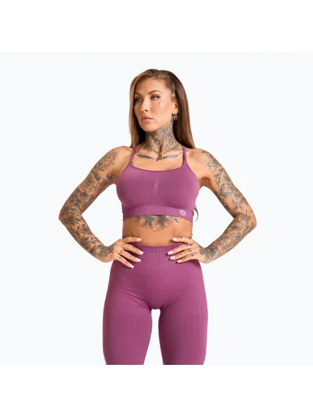 Тренировъчен сутиен Gym Glamour Push Up merry berry виолетово