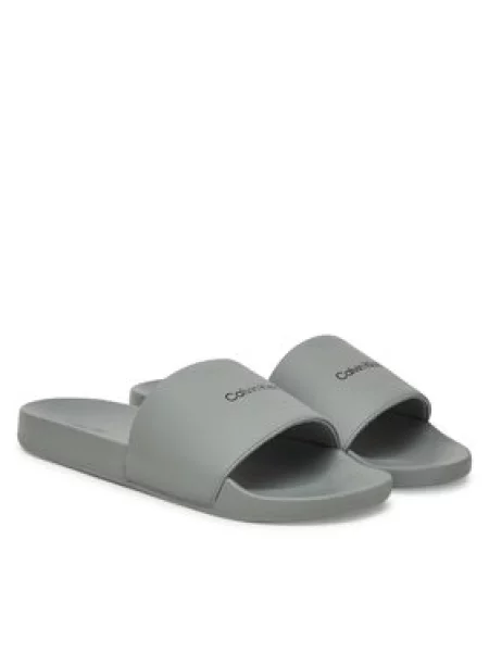 Žabky Calvin Klein Pool Slide Ck Square granite road šedé
