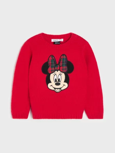 Sinsay Svetr s ozdobnou výšivkou Minnie Mouse červená