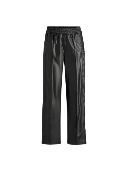 Hugo Spodnie Kobieta M Pokryte syntetyczne spodnie straight fit czarny