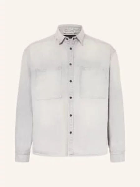 Allsaints Džínová Košile Al Denim Comfort Fit tmavě modrá