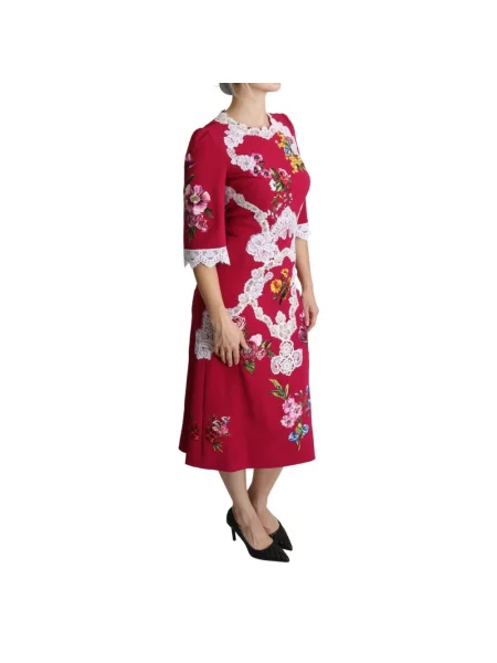 Sukienka midi Dolce And Gabbana czerwona