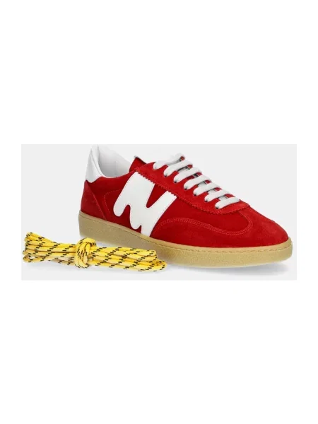 Sneakersy Msgm zamszowe retro czerwone
