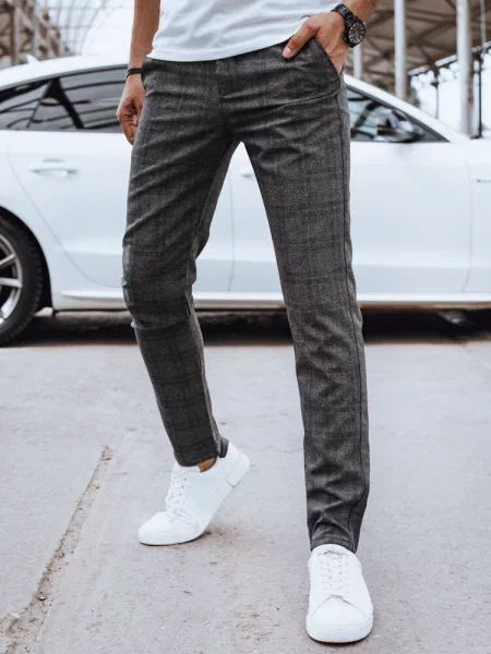 Spodnie casual ciemnoszare Dstreet
