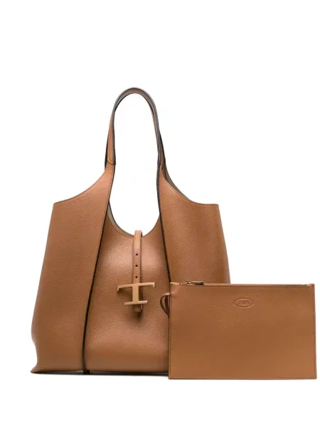 Kožna kožna torba Tod's smeđa