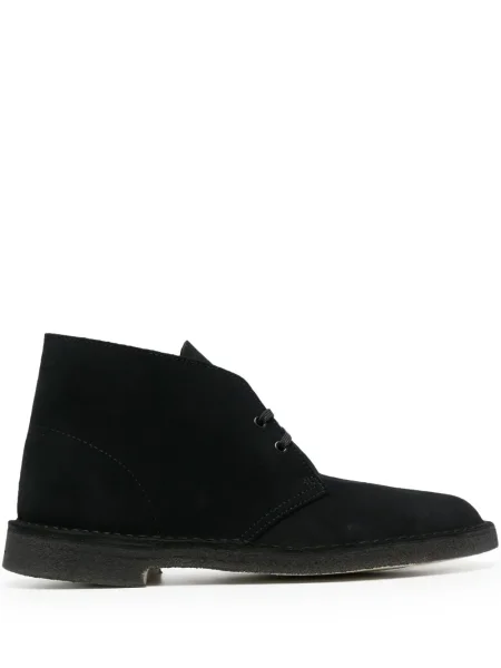Pantofi Clarks Originals cu șireturi din piele de căprioară negru