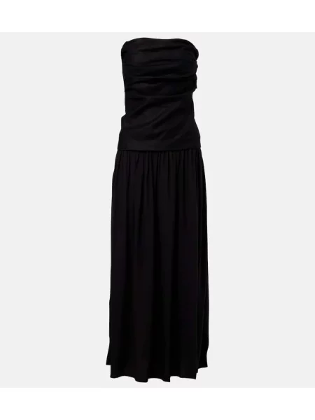 Rochie maxi Faithfull de in de costum negru