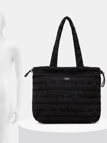Tommy Jeans шопинг чанта дамска черно