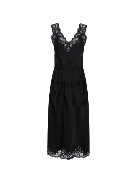 Rochie midi Rabanne din satin negru