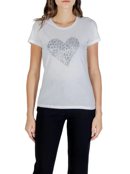 Koszulka Liu Jo z nadrukiem w serca biała