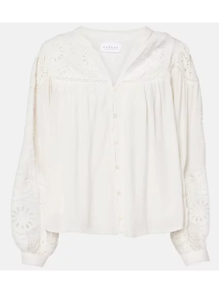 Bluză Velvet de catifea bej