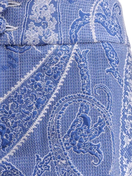 Pantaloni Etro cu imagine cu model paisley albastru