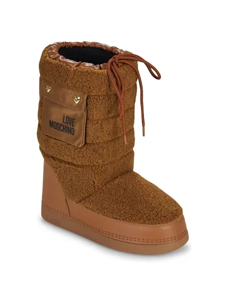 Boty Love Moschino SKI BOOT hnědé