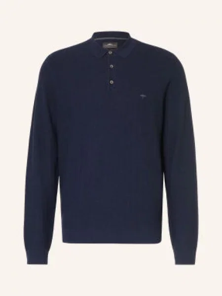 Fynch-Hatton Koszulka Polo Z Dzianiny blau granatowa