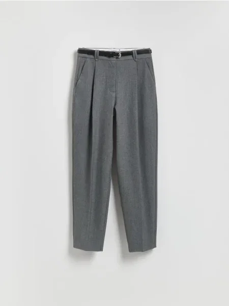 Reserved Pantaloni țigaretă cu gri-închis gri