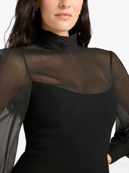 Rochie maxi Cinq A Sept lungă de costum negru