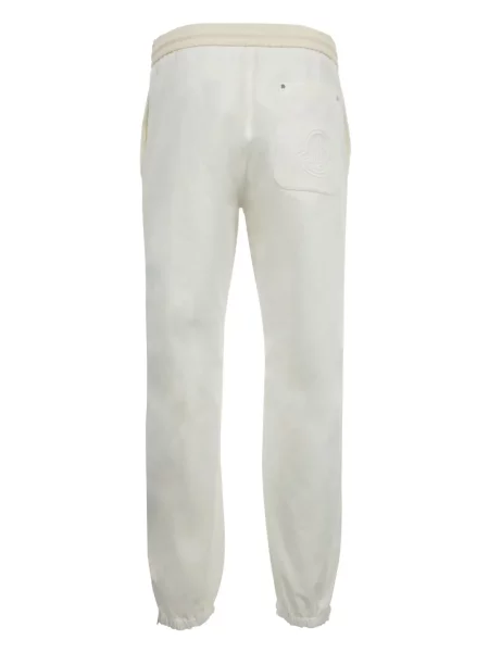 Pantaloni Moncler cu broderie alb