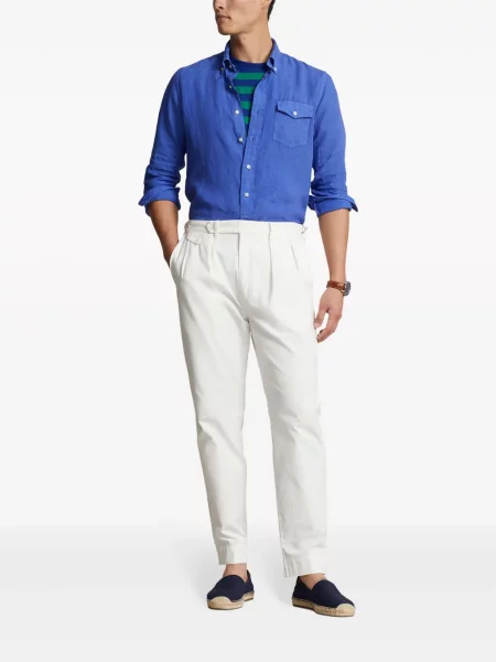 Hlače Polo Ralph Lauren s vezom s cvjetnim printom s vezicama plava