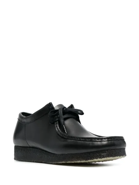 Кожени боти Clarks Originals с връзки черно
