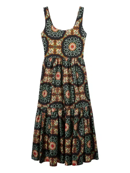 Rochie midi La Doublej de mătase până la genunchi de costum negru