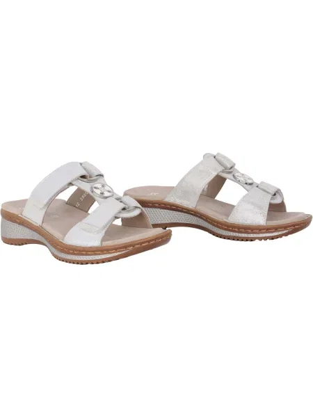 Pantofi Ara tip Hawaii argintiu