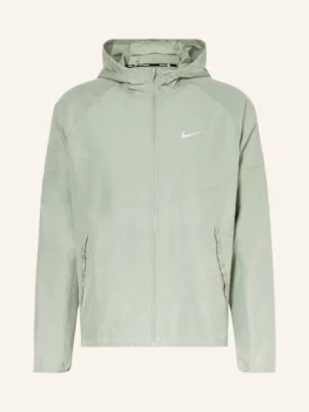 Nike Běžecká Bunda Repel Miler světle zelená stříbrná