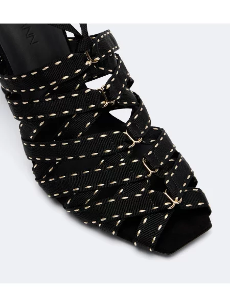 Sandale Zimmermann din canvas negru