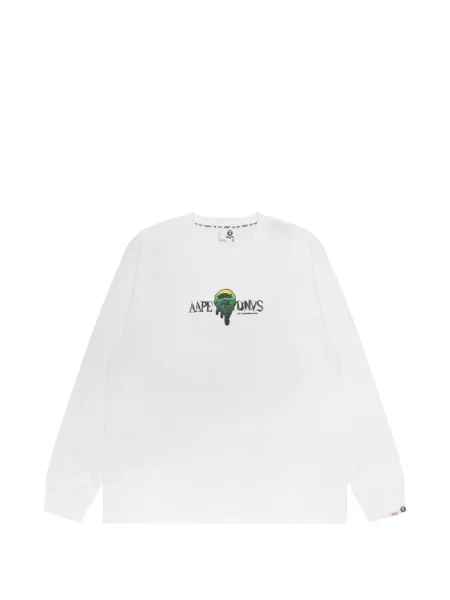 Pulover Aape By A Bathing Ape cu imagine alb