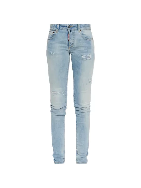 Blugi skinny Dsquared2 zdrențuiți skinny fit albastru
