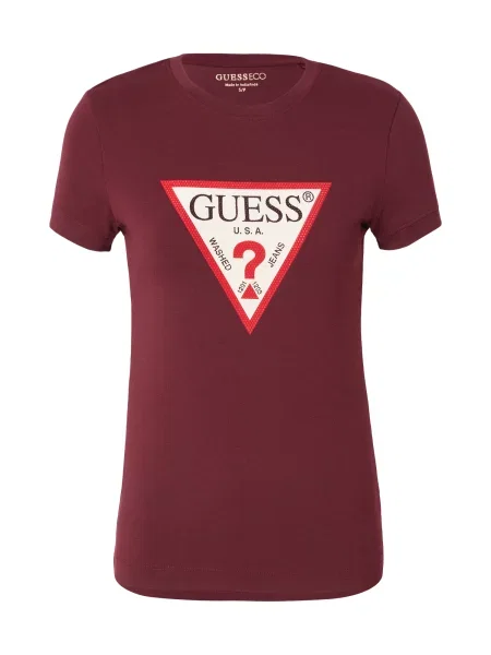 GUESS Tricou HOTFIX roșu / roșu cireș / negru alb