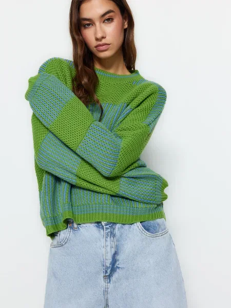 Trendyol Pulover azuriu verde