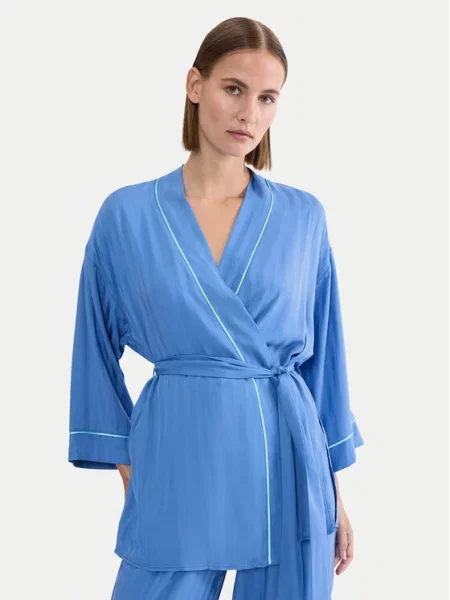 Triumph Kopalni plašč Amourette Jacquard modra