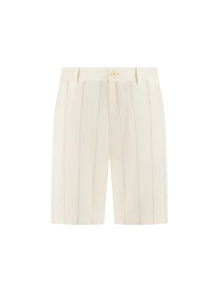 Boggi Milano Pantaloni eleganți Bermuda perlat alb