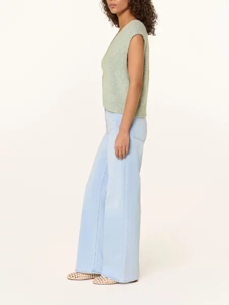 Only Džíny Se Širokými Nohavicemi light blue bleached denim modré